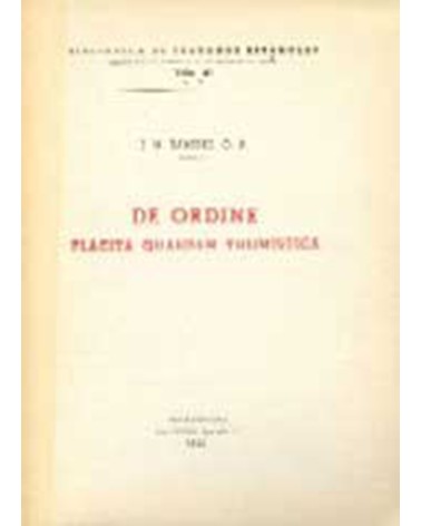 DE ORDINE PLACITA QUAEDAM THOMISTICA