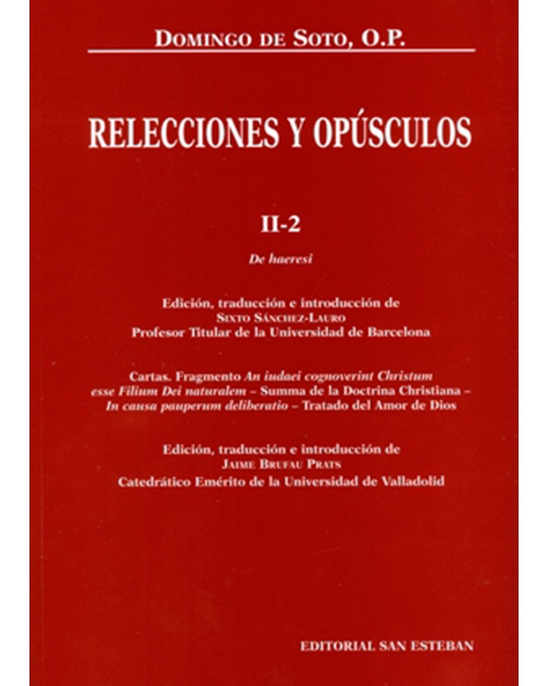 RELECCIONES Y OPÚSCULOS. II2.